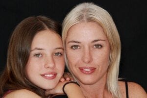 mother and daughter portrait