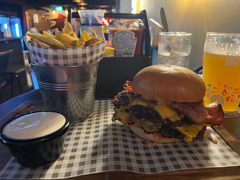 A mix of 'after and before' images from the pub
