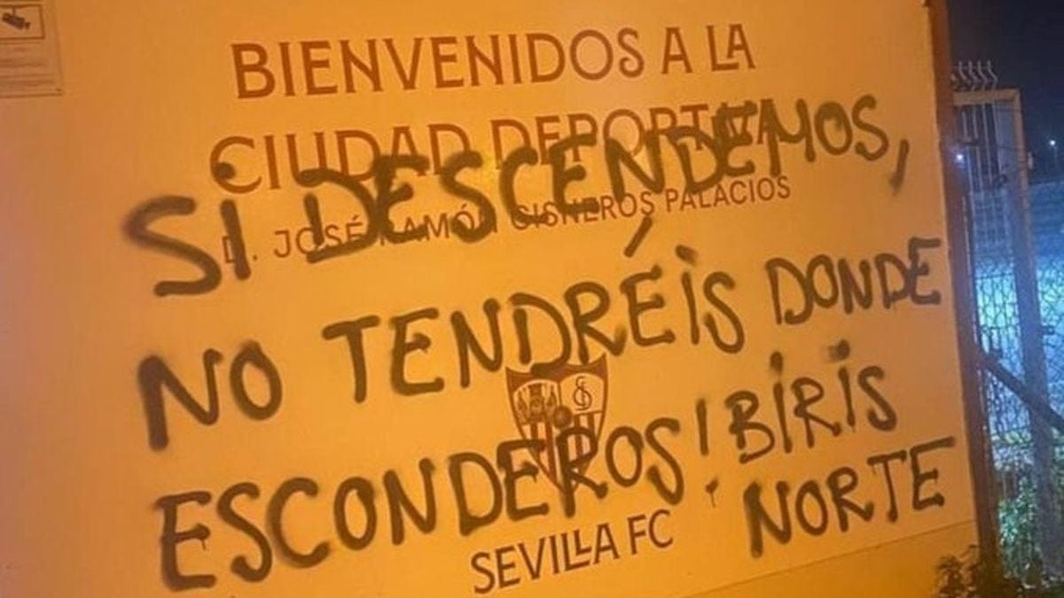 Las amenazas de los Biris Norte llegan a Pepe Castro y al vestuario del  Sevilla - Estadio Deportivo