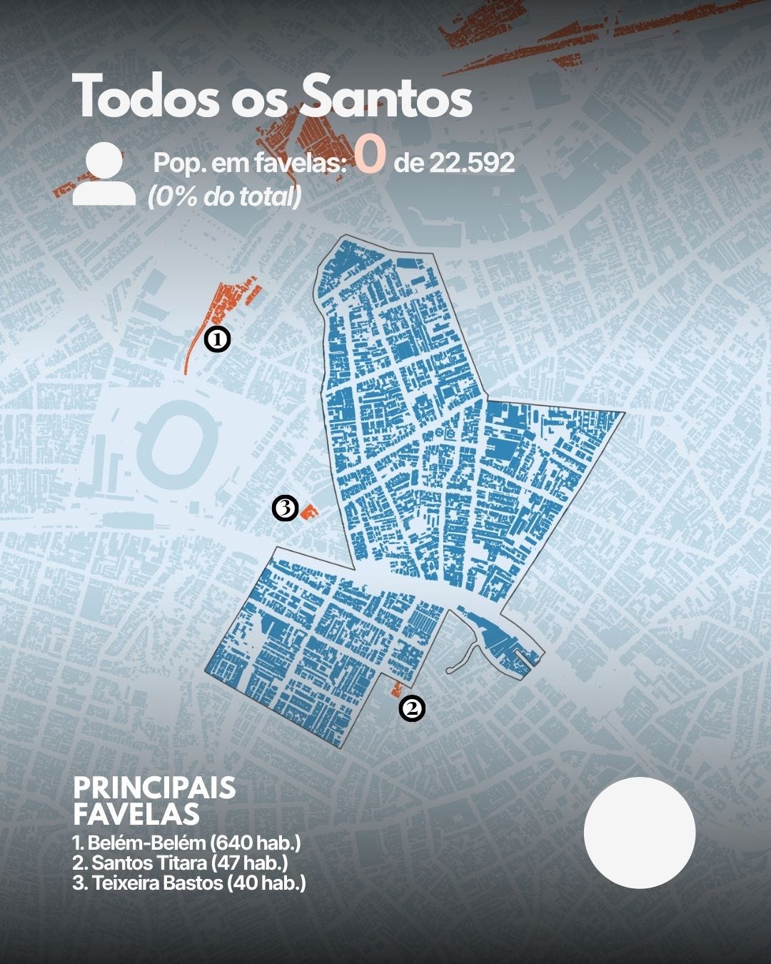 Mapa das favelas do bairro de Todos os Santos - Rio de Janeiro/RJ.