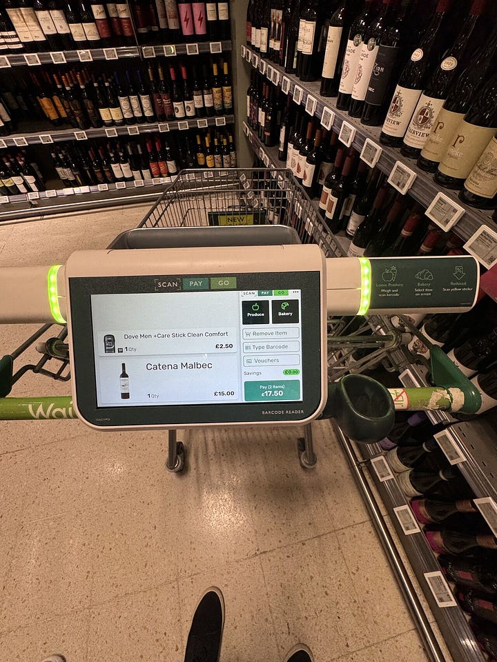 Waitrose, smart trolleys