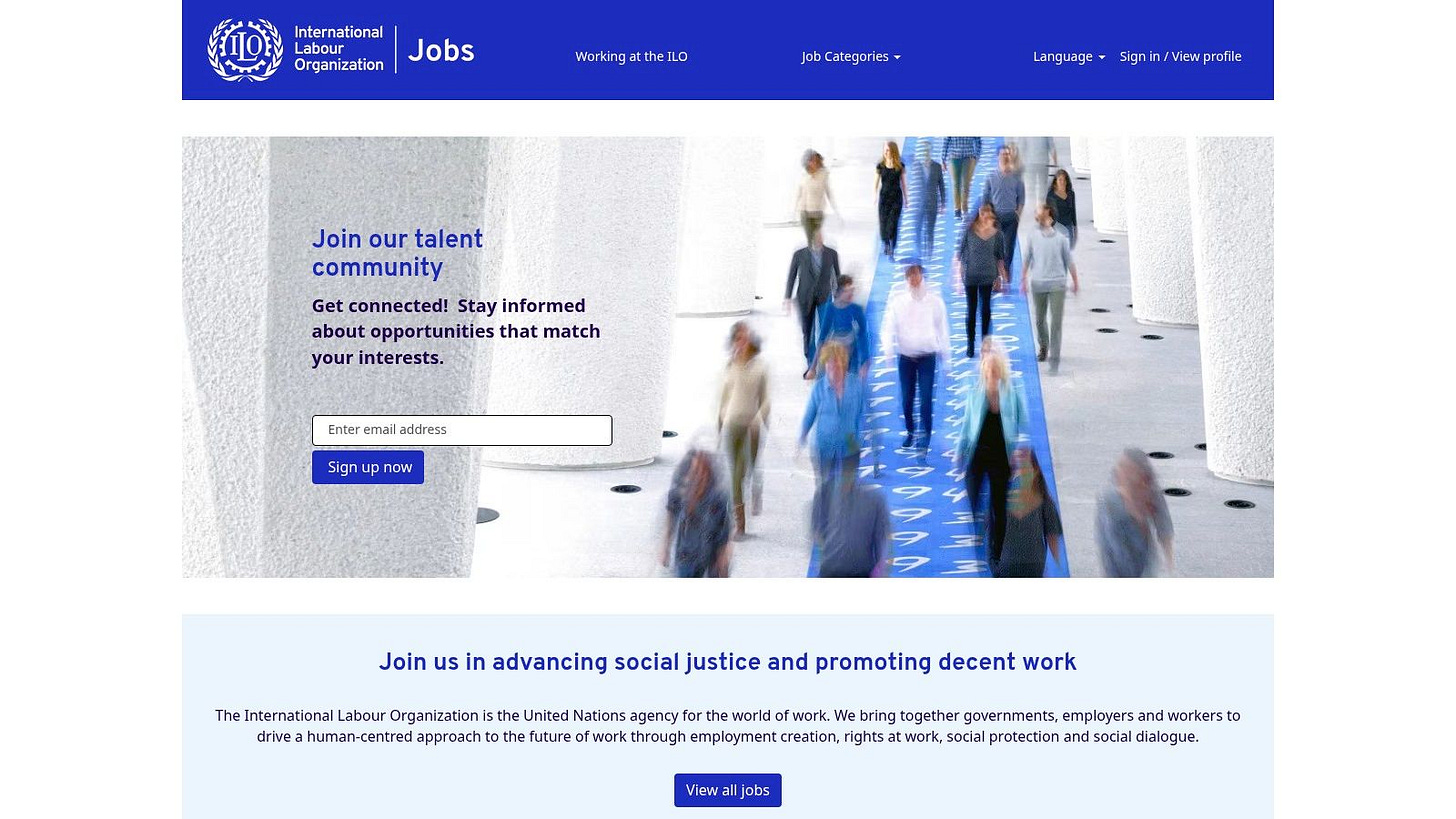 ILO Jobs (International Labour Organization)