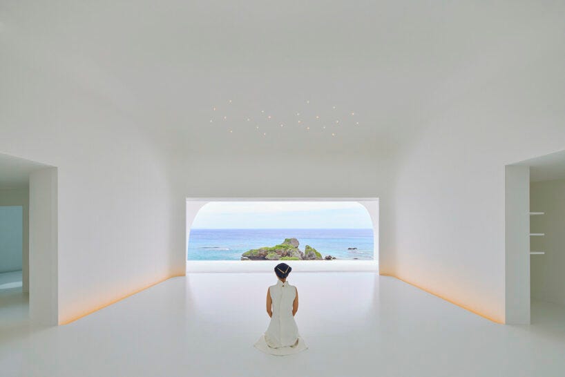 mariko mori's sculptural yuputira house is an ode to infinite space in japan