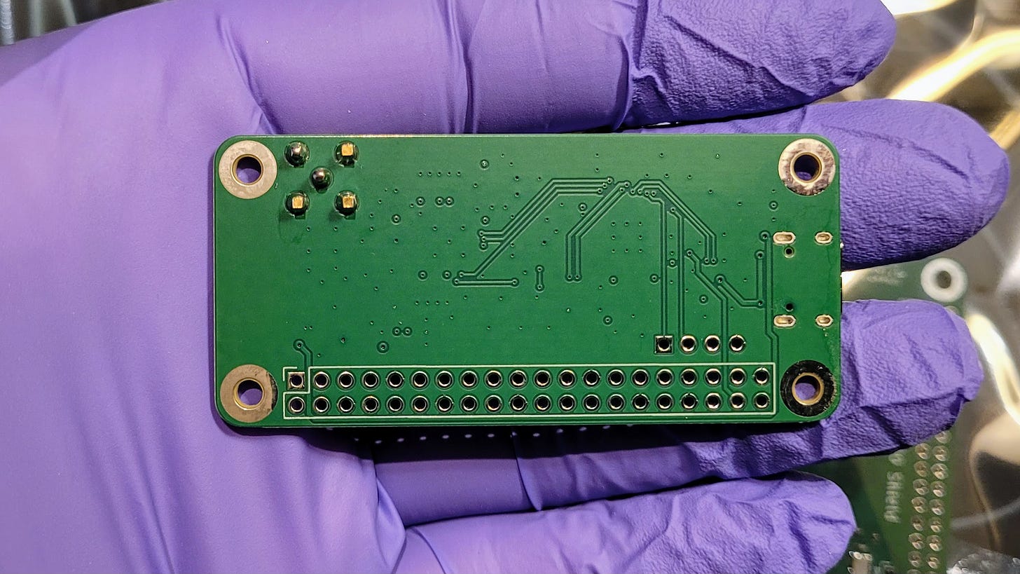 Back of the CC1200 board