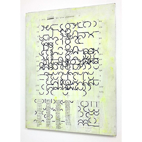 cipher paintings by Leslie Roberts at 57W57 ARTS gallery