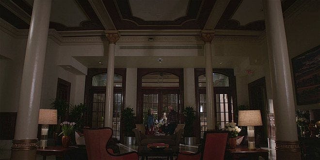 Walker Abeline and Bonham in hotel. Walker Abeline and Bonham in hotel.