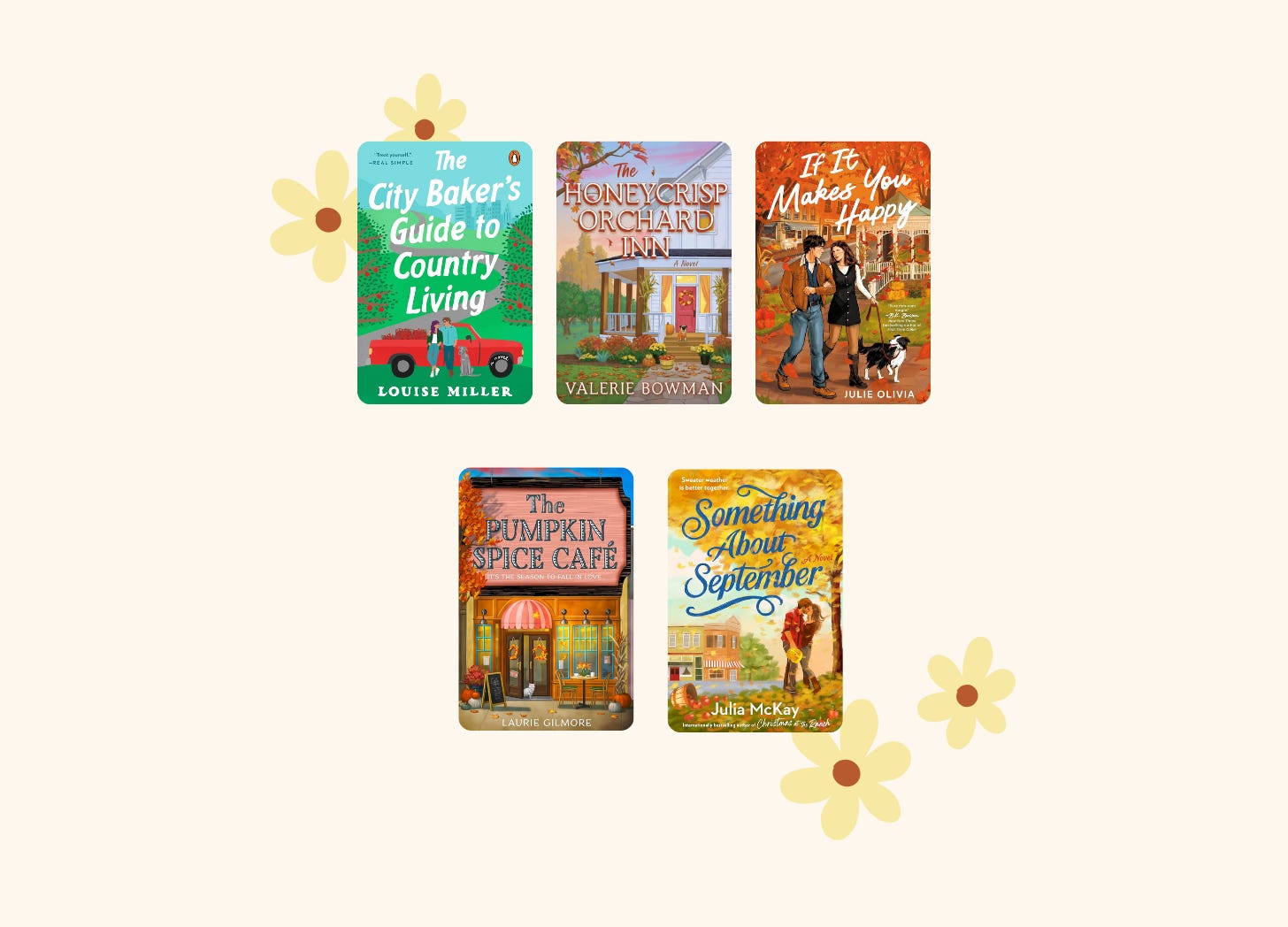 collage of spicy fall romance books.