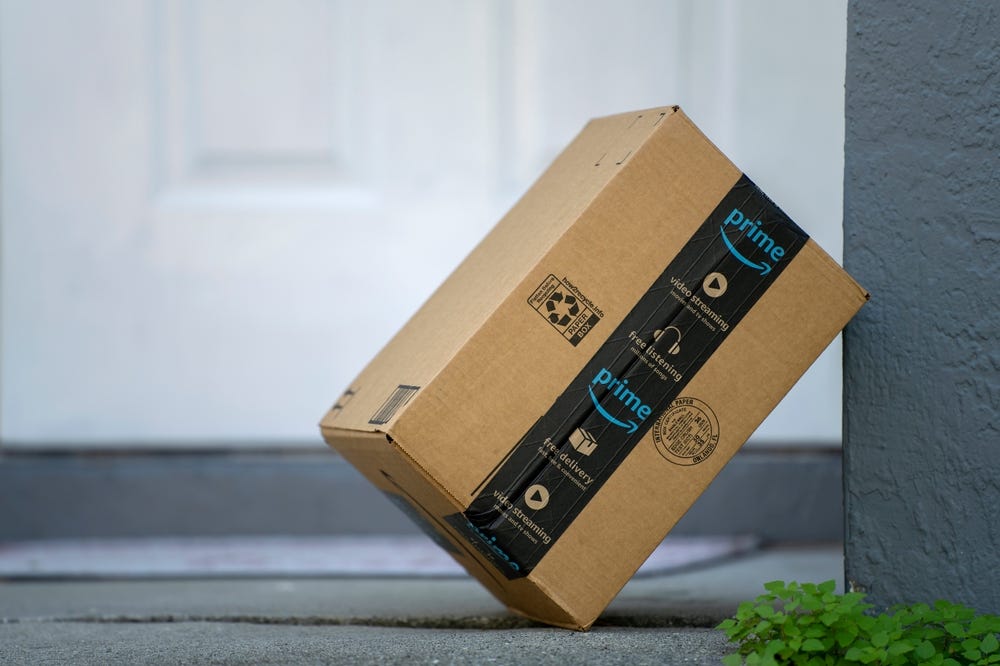 Photo of an Amazon Prime package
