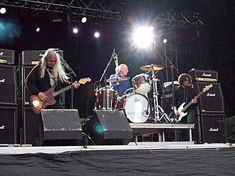 Dinosaur Jr. in Stockholm, Sweden, in June 2008 (Left to right: J Mascis, Murph, Lou Barlow)