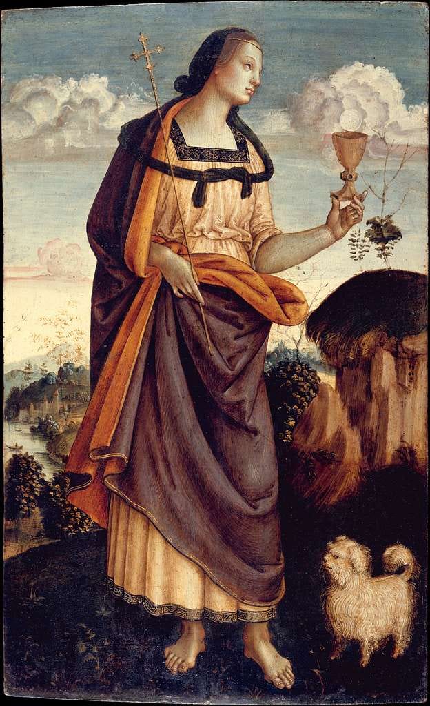 paintings by Umbrian of Christian virtues