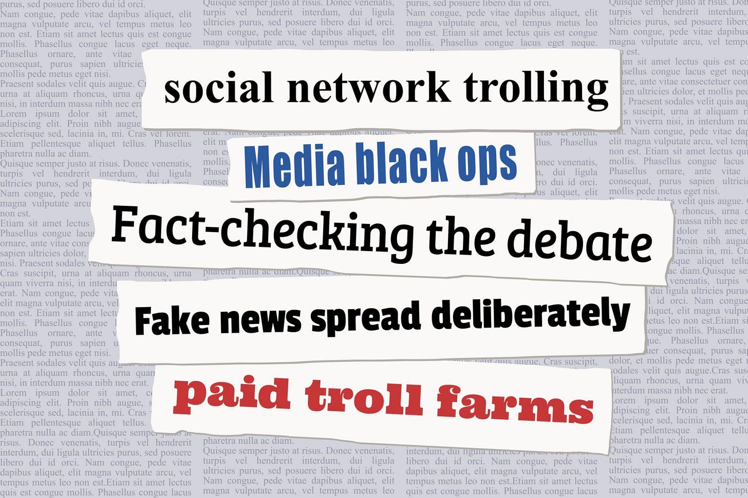 Fake news, online trolling and fact checking Fake news, online trolling and fact checking