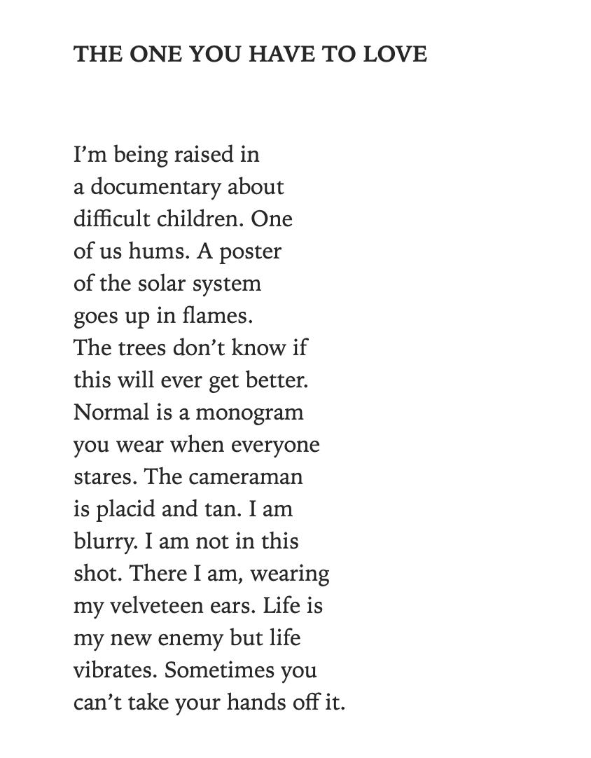 A screenshot of the poem "The One You Have To Love" by Jennifer Willoughby