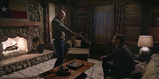 Bonham talking to Cordell about trust and walking beside him on Walker 2.12. Bonham talking to Cordell about trust and walking beside him on Walker 2.12.