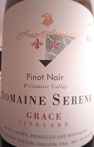 A – Domaine Serene – CU label A – Domaine Serene – CU label