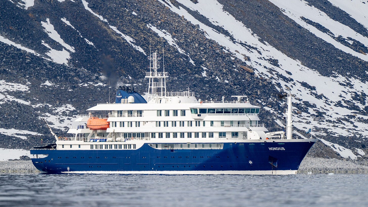 Photograph of MV Hondius Photograph of MV Hondius