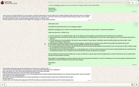 Komunikimet tona me Jeton Sopën, 3 Gusht, 2026