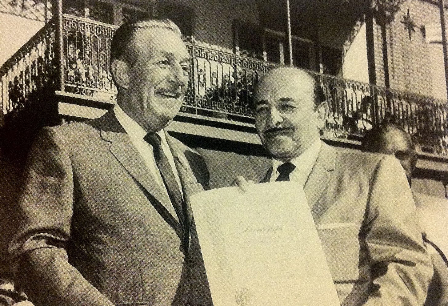 Walt and New Orleans Mayor Victor Schiro open New Orleans Square at ... Walt and New Orleans Mayor Victor Schiro open New Orleans Square at ...