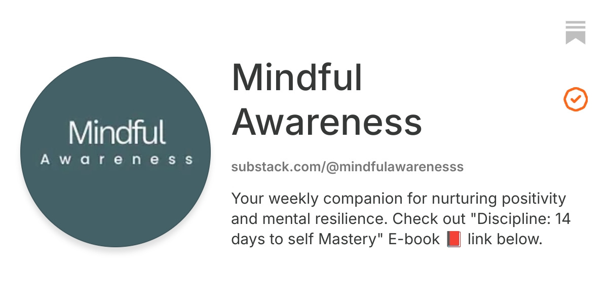 Mindful Awareness | Substack