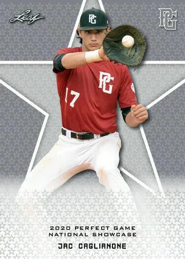 JAC CAGLIANONE 2020 "1ST EVER PRINTED" LEAF PERFECT GAME ROOKIE CARD #48!  MINT! | eBay