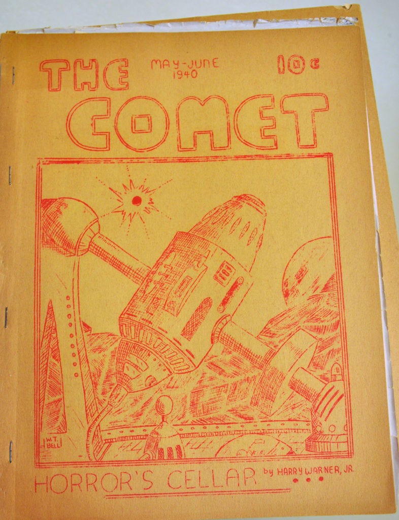 Portada de The Comet, considerado el primer fanzine de la historia