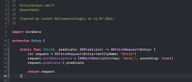 CoreData code