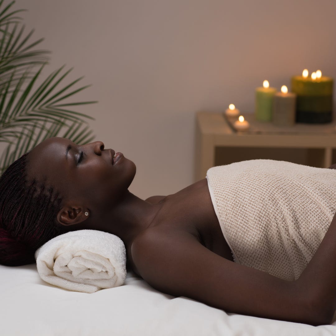 woman having spa day