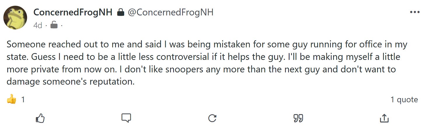 Gab message 