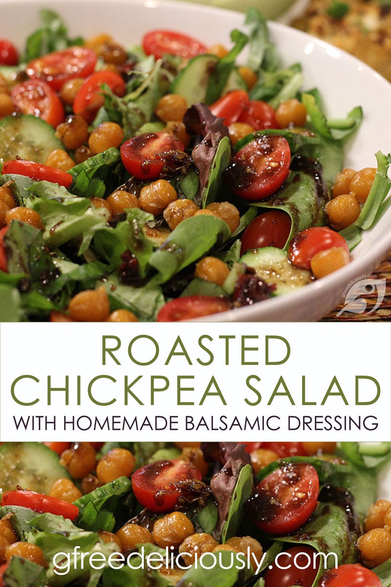 Roasted Chickpea Salad with Balsamic Dressing