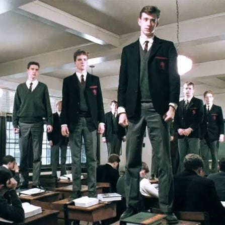 This week on Why This Movie? Dead Poets Society (1989) In 1989, Robin  Williams appeared in the coming of age drama about an English teacher who  inspires his students in Dead Poets