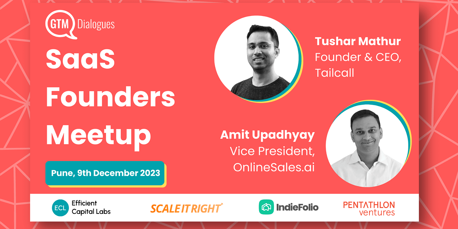 Cover Image for GTMDialogues: Pune SaaS Meetup (Invite Only!)