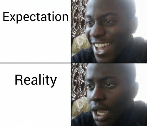 expectations vs reality meme : Second Language Strategies
