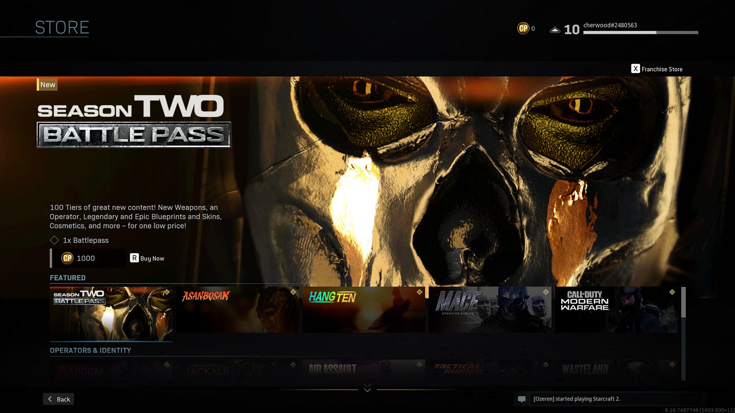 Store - Call of Duty: Modern Warfare | Interface In Game