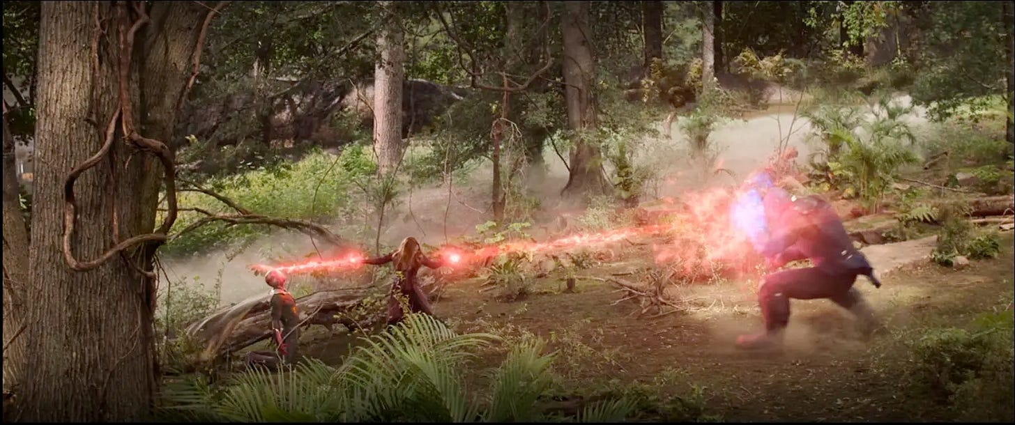 Wanda Maximoff fighting Thanos while sacrificing Vision Wanda Maximoff fighting Thanos while sacrificing Vision