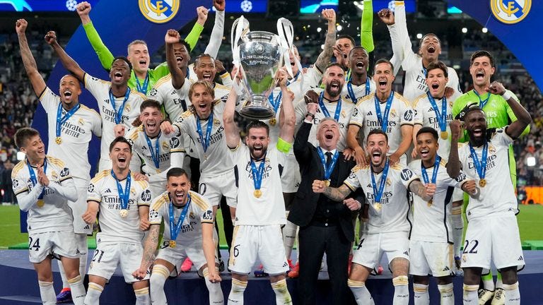Borussia Dortmund 0-2 Real Madrid: Dani Carvajal and Vinicius Jr score to  clinch more Champions League glory | Football News | Sky Sports