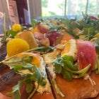 Peach Basil Focaccia 