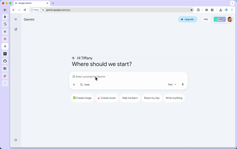 A screen recording of the Prisma Browser for Business showing a 'Paste' action being blocked by a security policy via a right-click menu overlay. A screen recording of the Prisma Browser for Business showing a 'Paste' action being blocked by a security policy via a right-click menu overlay.