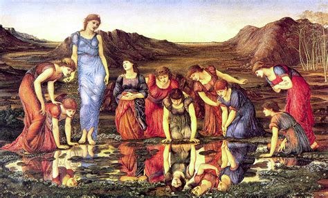The Mirror of Venus - Edward Burne-Jones - WikiArt.org - encyclopedia of visual arts