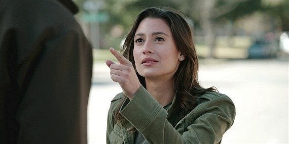 Walker Cassie pointing fingers at Jared Padalecki. Walker Cassie pointing fingers at Jared Padalecki.