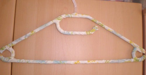 Fabric wrapped coathanger Fabric wrapped coathanger