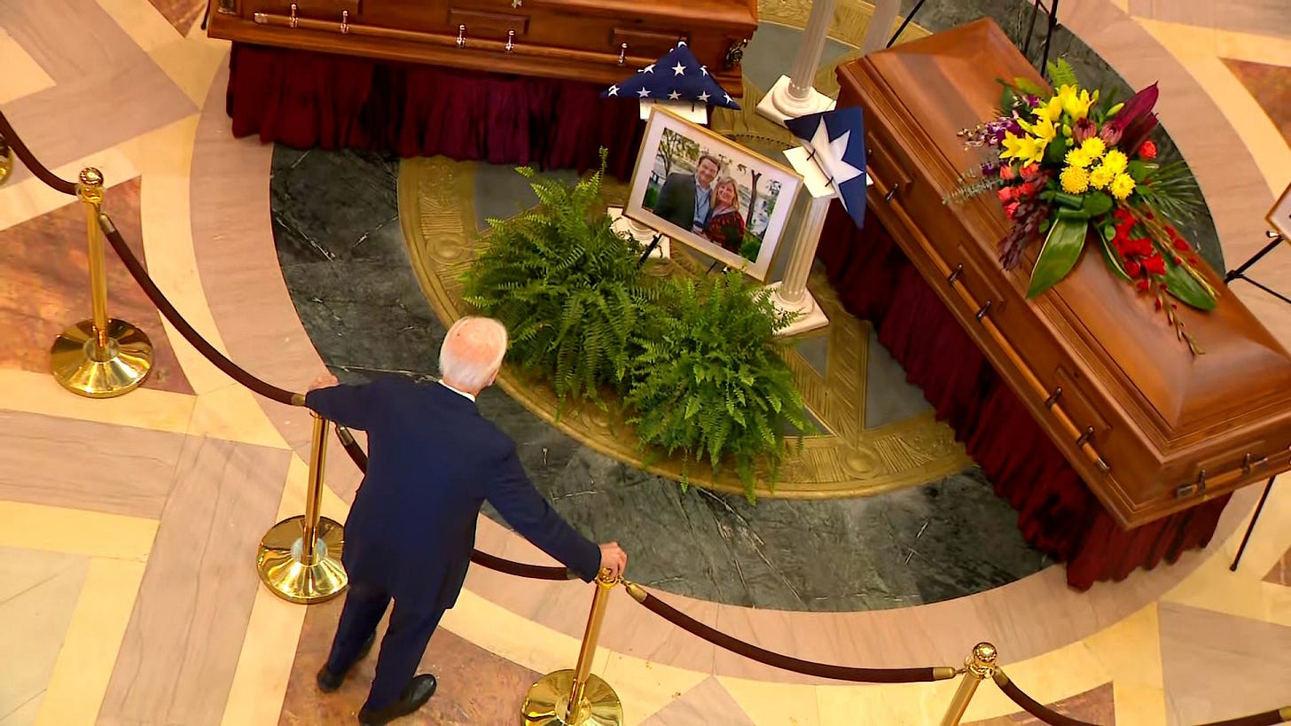 May be an image of 1 person, dais, the Oval Office and text