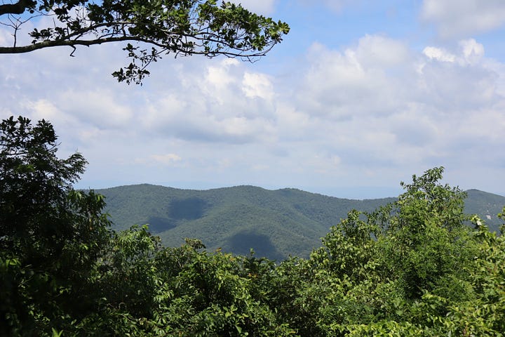 four views from mountains looking out