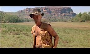 Paul Hogan, as ''Crocodile Dundee ...