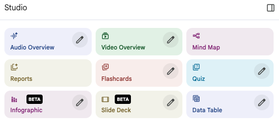 Screenshot 11: NotebookLM’s Studio Screenshot 11: NotebookLM’s Studio