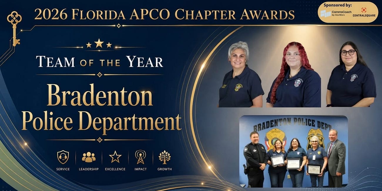 Bradenton Police Dispatch Team Earns Florida APCO Team of the Year Honor