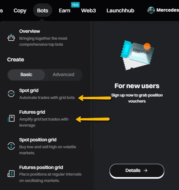 Crypto Trading Bots on BitGet