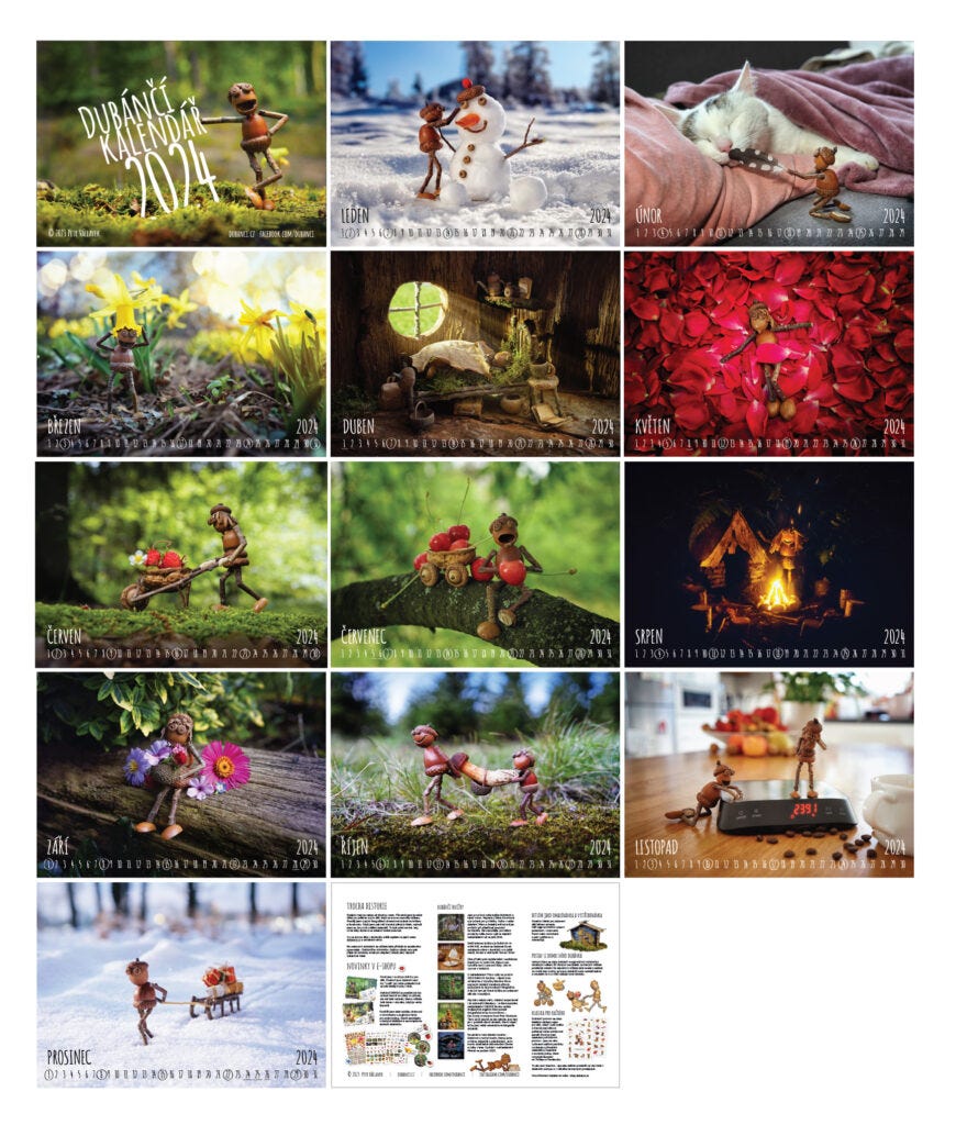 Náhled fotek z dubánčích kalendářů na rok 2024