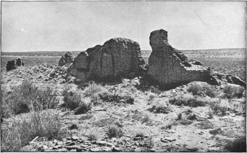 The ruined church at the site of the ancient village of Hawikuh.