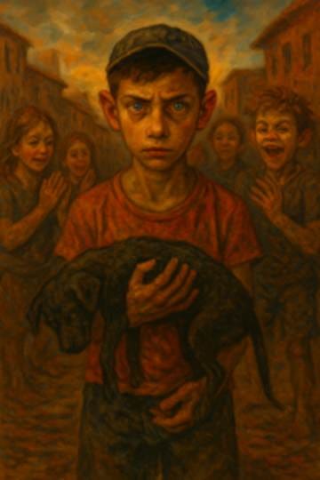 A child holding a dog

AI-generated content may be incorrect.