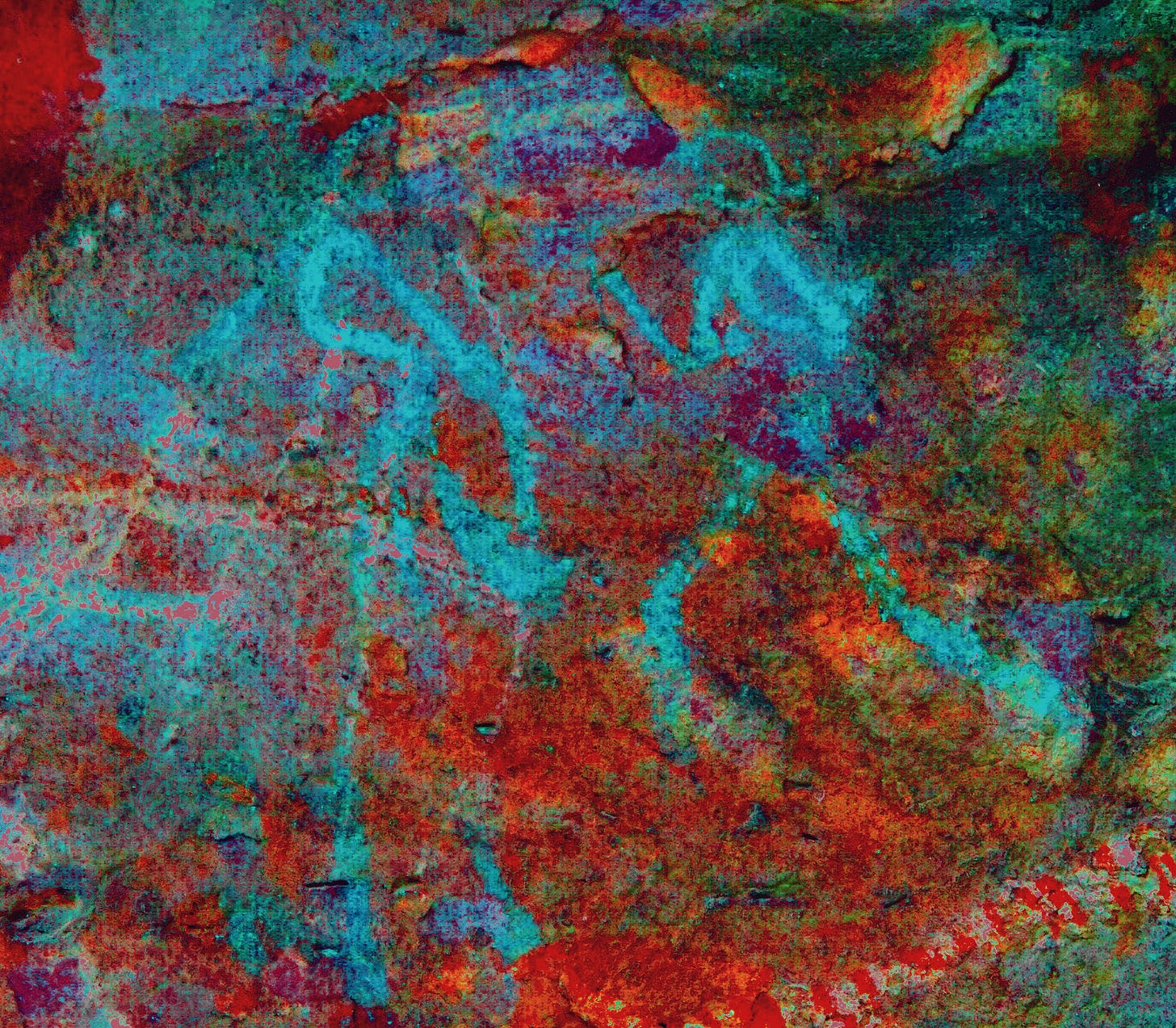 Women Hunters in Indian Rock Art Runners or dancers in green. DStretch Ire. Women Hunters in Indian Rock Art Runners or dancers in green. DStretch Ire.