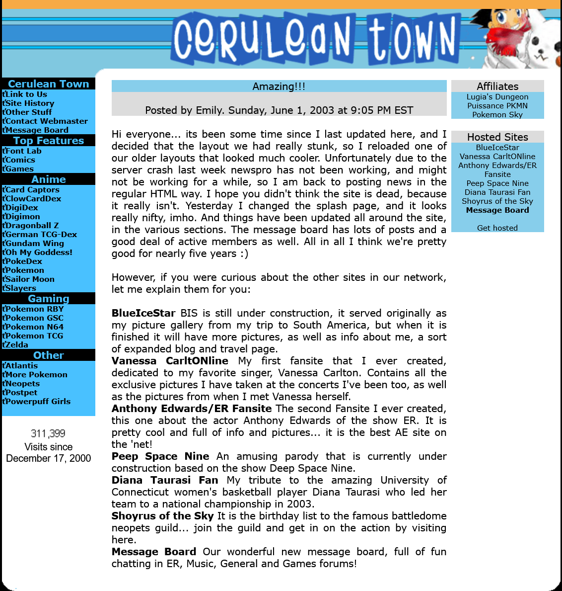 Cerulean Town’s layout (June 2003) Cerulean Town’s layout (June 2003)